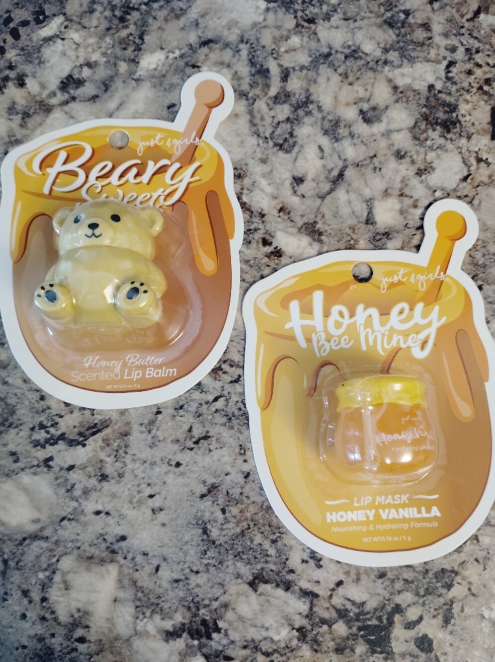 Honey Bee Mine & Beary Sweet Lip Duo — Yellow.Just 4 Girls Honey Bee & Lip Mask